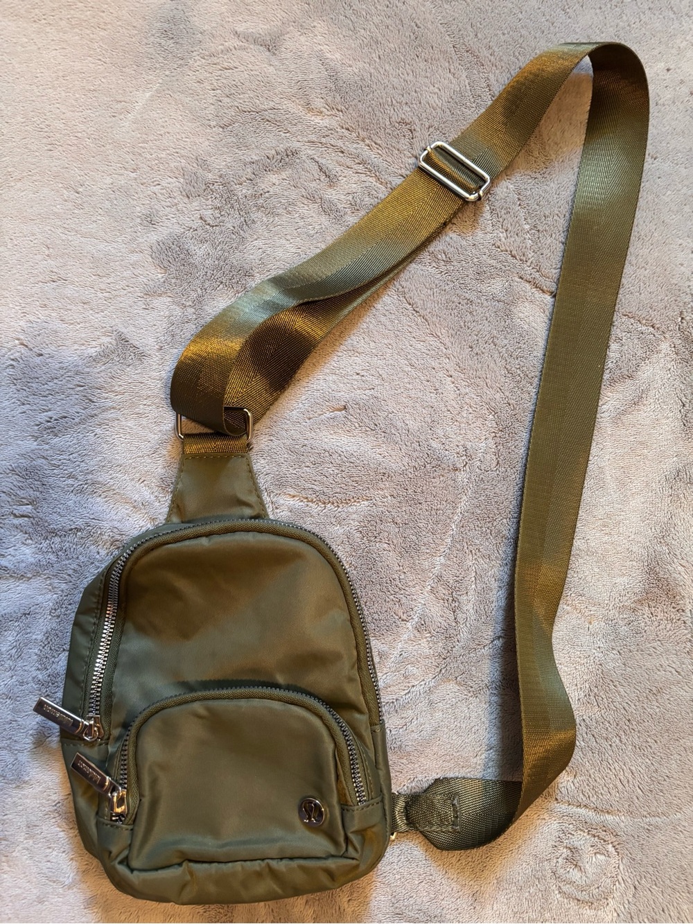 Lululemon Olive Green Crossbody Sling Bag